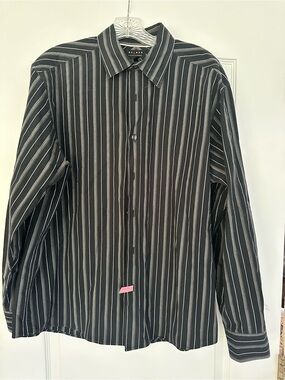 Axcess Black Shirt with White Pinstripes